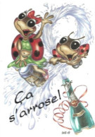 Carte Postale: Série Beetles, Coccinelles, "Ca S'arrose!"; Humour. - Humour