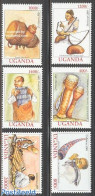 Uganda 2001 Christmas, Music 6v, Mint NH, Performance Art - Religion - Music - Musical Instruments - Christmas - Musik