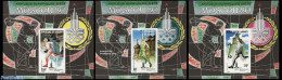 Djibouti 1980 Olympic Games Moscow 3 Imperforated S/s, Mint NH, Sport - Athletics - Basketball - Football - Olympic Ga.. - Atletica