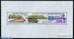 Gabon 1981 Railways Speed Record S/s, Mint NH, Transport - Railways - Unused Stamps