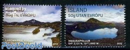 Iceland 2012 Tourism 2v, Mint NH, Nature - Various - Water, Dams & Falls - Tourism - Neufs