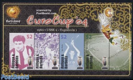 Antigua & Barbuda 2004 EC Football 4v M/s, Milan Galic, Mint NH, Sport - Football - Antigua Und Barbuda (1981-...)