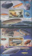 Djibouti 1980 Zeppelin 2 S/s, Mint NH, Transport - Balloons - Zeppelins - Montgolfières