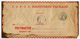 United States 1885 U.S.P.O.D. Registered Package Cover; Fond Du Lac, Wisconsin To Bridport, Vermont - Brieven En Documenten