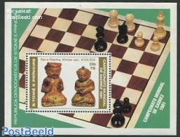 Sao Tome/Principe 1981 Chess S/s, Mint NH, Sport - Chess - Schach