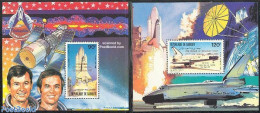 Djibouti 1981 Columbia Flight 2 S/s, Mint NH, Transport - Space Exploration - Gibuti (1977-...)