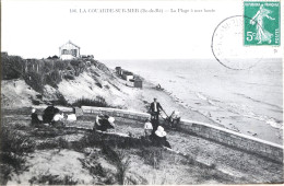 C. P. A. : 17 : ILE DE RE : La Couarde : La Plage à Mer Haute, Animé, Timbre En 1909 - Ile De Ré
