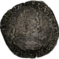 France, Henri IV, 1/2 Franc, 1606, Limoges, Argent, TB, Gadoury:590 - 1589-1610 Heinrich IV.