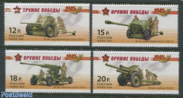 Russia 2014 World War II Weapons, Artillery 4v, Mint NH, History - Various - World War II - Weapons - WW2