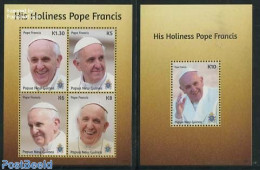 Papua New Guinea 2014 Pope Francis 2 S/s, Mint NH, Religion - Pope - Religion - Popes