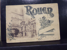 134 GR . CARNET DE 24 VUES  DES MONUMETS DE ROUEN . DIMENSION 15 X 11 . - Rouen