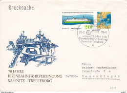 DDR 1979 70 Jahre Eisenbahnfährverbinding Sassnitz - Trelleborg FDC 26-08-1979 - Briefe U. Dokumente