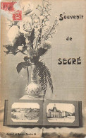 - Maine Et Loire -ref-B117- Segré - Souvenir De .. - 2 Vues Et Fleurs - - Segre