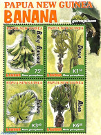 Papua New Guinea 2017 Banana Plant 4v M/s, Mint NH, Nature - Various - Fruit - Agriculture - Frutta