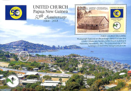 Papua New Guinea 2018 50 Years United Church S/s, Mint NH, Religion - Churches, Temples, Mosques, Synagogues - Religion - Churches & Cathedrals