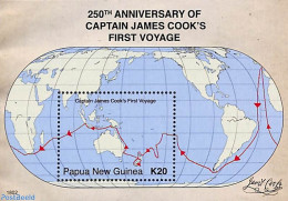 Papua New Guinea 2018 James Cook's First Voyage S/s, Mint NH, History - Various - Explorers - Maps - Erforscher