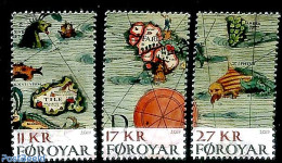 Faroe Islands 2019 Old Maps 3v, Mint NH, Transport - Various - Ships And Boats - Maps - Ships