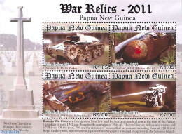 Papua New Guinea 2011 War Relics 4v M/s, Mint NH, History - Transport - Militarism - Aircraft & Aviation - Militaria