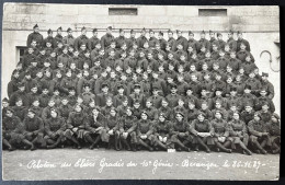 Carte Photo Ancienne Peloton Des élèves Gradés Du 10ème Génie Besançon Doubs 1937 - Guerre, Militaire