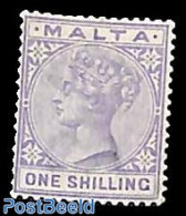 Malta 1890 1sh, Dull Violet, Stamp Out Of Set, Unused (hinged) - Malte