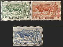CAMERUN 1945 - BUEY Y PASTOR - YVERT 276/278** - Unused Stamps