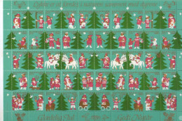 Danemark - 1980- Feuillet De 50  Vignettes Jul - Noel -   Enfants - Sapin -  Neufs** - MNH - Unused Stamps