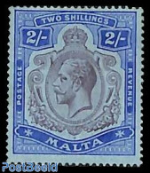 Malta 1914 2sh, WM Mult. CA, Stamp Out Of Set, Unused (hinged) - Malte