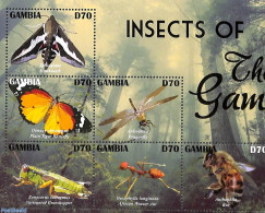 Gambia 2021 Insects 6v M/s, Mint NH, Nature - Butterflies - Insects - Gambia (...-1964)