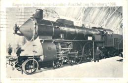 Nürnberg - Bayerische Jubiläums Landes Ausstellung 1906 - Eisenbahn - Trains