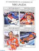 Central Africa 2019 Niki Lauda 4v M/s, Mint NH, Sport - Autosports - Repubblica Centroafricana