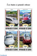Guinea, Republic 2018 High Speed Trains, Mint NH, Sport - Transport - Mountains & Mountain Climbing - Railways - Climbing