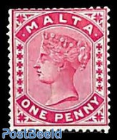 Malta 1885 1p, Rosa, Stamp Out Of Set, Unused (hinged) - Malta