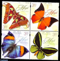 Poland 2024 Butterflies 4v [+], Mint NH, Nature - Butterflies - Unused Stamps