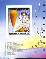 Upper Volta 1983 Auguste Piccard S/s, Imperforated, Mint NH, Transport - Balloons - Fesselballons
