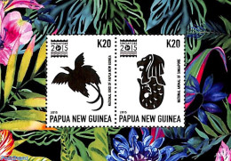 Papua New Guinea 2015 Singapore S/s, Mint NH, Nature - Birds - Papouasie-Nouvelle-Guinée