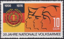1976 DDR ** Mi:DD 2116, Sn:DD 1712, Yt:DD 1794, 20 Jahre Nationale Volksarmee (NVA) Soldaten - Neufs
