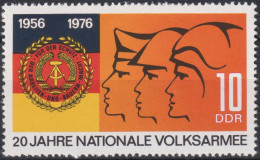 1976 DDR ** Mi:DD 2116, Sn:DD 1712, Yt:DD 1794, 20 Jahre Nationale Volksarmee (NVA) Soldaten - Ongebruikt