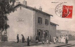 CPA - MAILLOT - La Gare - Edition G.Gaspari - Pub Au Dos "Lulsdorff Récoltant Olives"  §TOP RARE§ - Autres & Non Classés