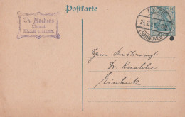 Deutsches Reich  Karte Mit Tagesstempel Elze Hannover 1921 Lk Hildesheim  Nach Einbeck - Covers & Documents