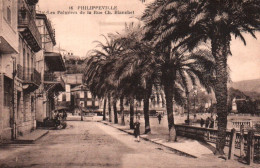 CPA - PHILIPPEVILLE - Les Palmiers De La Rue Ch.Blanchet - Edition Idéale PS - Skikda (Philippeville)