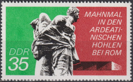 1974 DDR ** Mi:DD 1981, Sn:DD 1582, Yt:DD 1663, Internationale Mahn- Und Gedenkstätten, Ardeatinischen Höhlen B. Rom - Neufs
