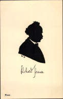 Scherenschnitt Artiste CPA Bilhorn, W., Komponist Richard Strauss - Historische Persönlichkeiten