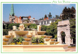 73 - Aix Les Bains - La Place Des Thermes Avec La Fontaine Et Le Campanus - Aix Les Bains