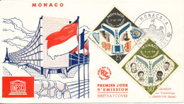 Monaco FDC 16-5-1959 Unesco Complete Set Of 2 With Cachet - FDC