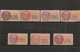 FISCAUX  FRANCE SERIE UNIFIEE Lot De 7 Timbres Neufs Entre N°287 Et 299  Oranges NEUF ** - Marche Da Bollo