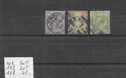 ROYAUME UNI N° 101 112 168 (YT) 3 TIMBRES OBLITERES TBE  COTE YT = 74,00 EUROS - Used Stamps