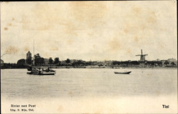 CPA Gelderland, Fluss Mit Pont, Mühle - Other & Unclassified