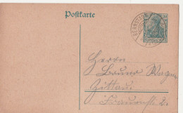 Deutsches Reich  Karte Mit Tagesstempel Bernstadt Sachsen 1920 Gemeine Bernstadt/Schönau-Berzdorf Lk Görlitz - Covers & Documents