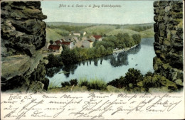 CPA Giebichenstein Halle An Der Saale, Blick Von Der Burg Auf Den Fluss - Other & Unclassified