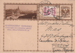 Entier Illustré De WIEN - T. à D. De GRAZ + Afft Complémentaire Pour La France. - Postcards